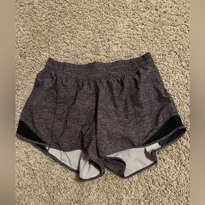 Grey Lululemon Hotty Hot 4in size 10 shorts